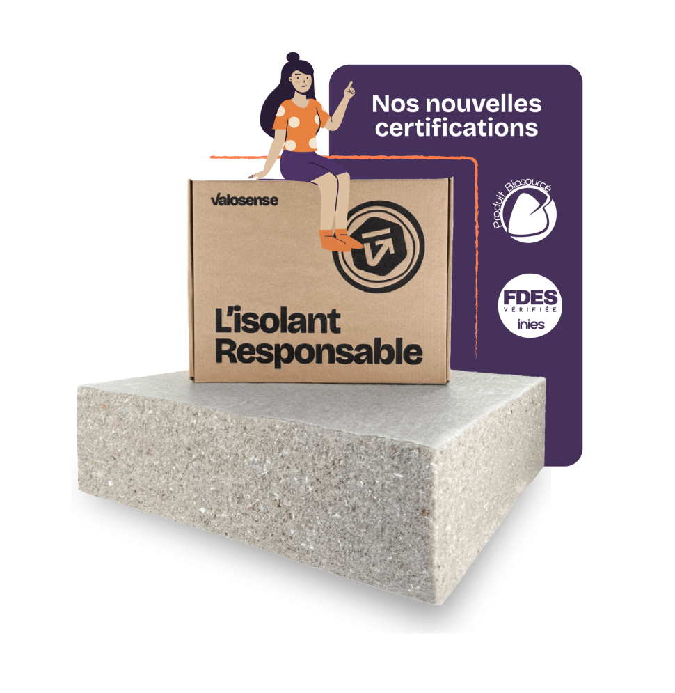 Valosense, l'isolation performante en fibre de cartons 